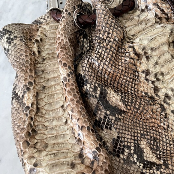 Michael Kors Genuine Python Skorpios Ring Handbag - Picture 10 of 13